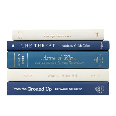 Brocklin Decorative Books - Coastal Shores Book Stack - 5 Blue Books | Wayfair North America