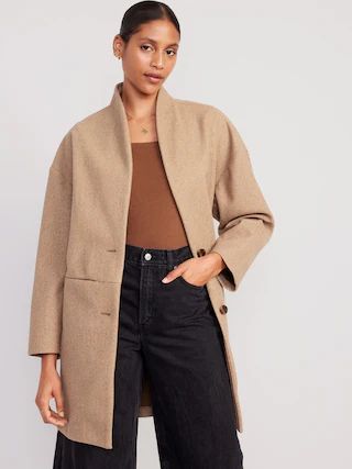 Long-Line Cardigan Coat for Women | Old Navy (CA)