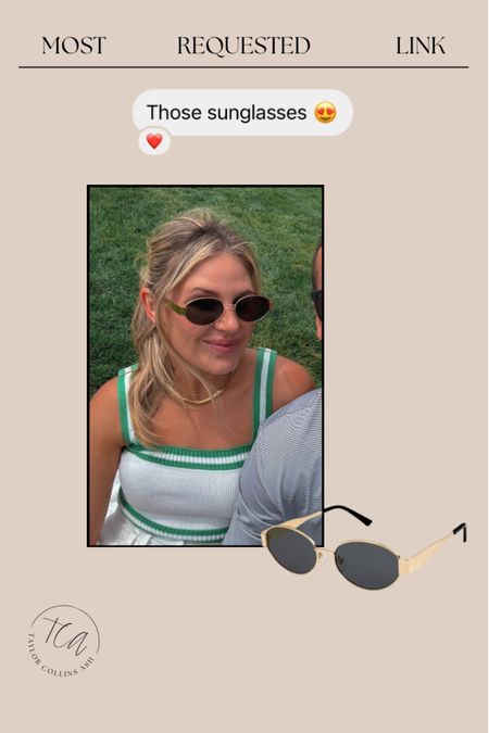 Most purchased Sunnies that I've linked! A great price option to the Celine metal oval sunglasses 😎 

#LTKStyleTip #LTKSeasonal #LTKFindsUnder50