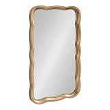 Kate and Laurel Hatherleigh Scallop Wooden Wall Mirror, 24 x 38, Antique Gold, Farmhouse Scallope... | Amazon (US)