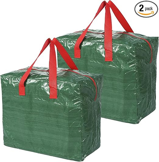 Sattiyrch 2-Pack Christmas Garland Bags Holiday Garland Storage Includes Card Slot Dual Zipper an... | Amazon (US)