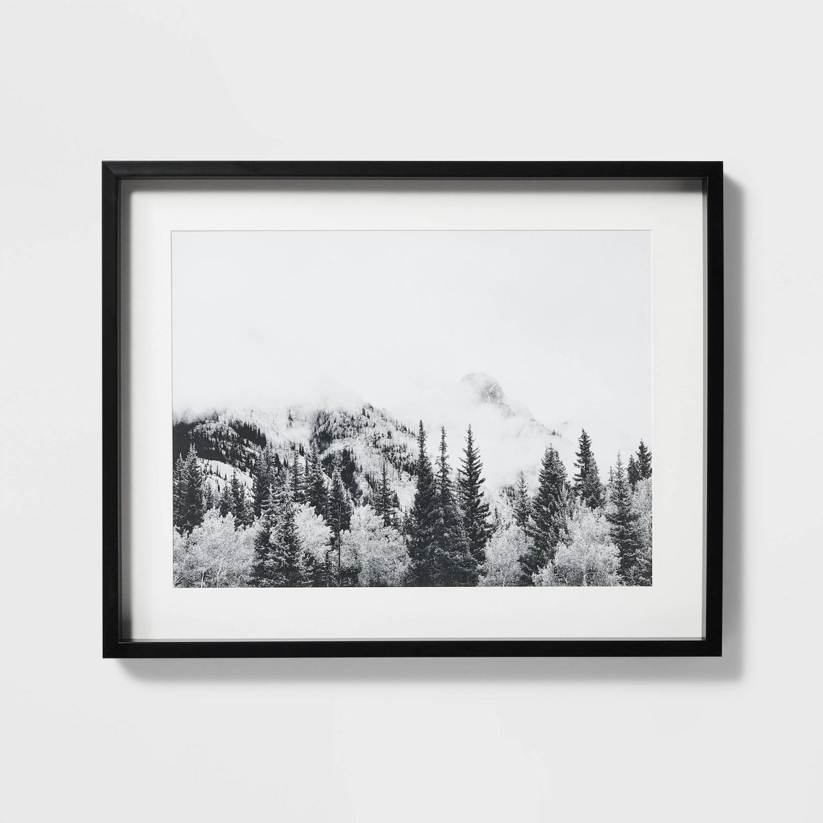30"x24" Foggy Mountains Framed Wall Art - Threshold™ designed with Studio McGee: Modern Decor, ... | Target