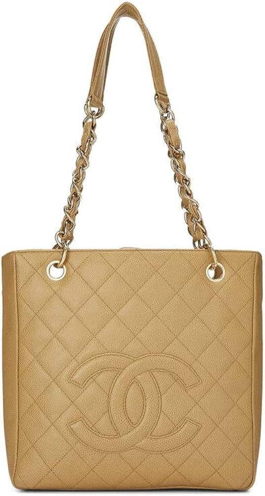 Amazon.com: CHANEL, Pre-Loved Beige Quilted Caviar Petite Shopping Tote (PST), Beige : Luxury Sto... | Amazon (US)