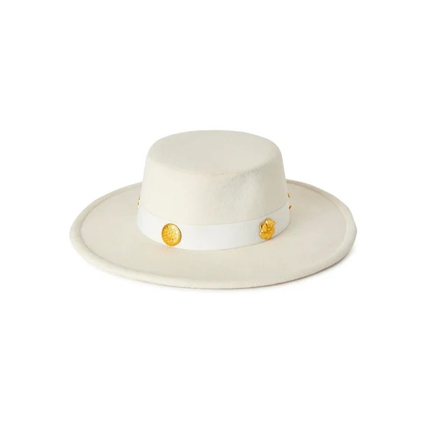 No Boundaries Boater Hat with Stud Trim | Walmart (US)