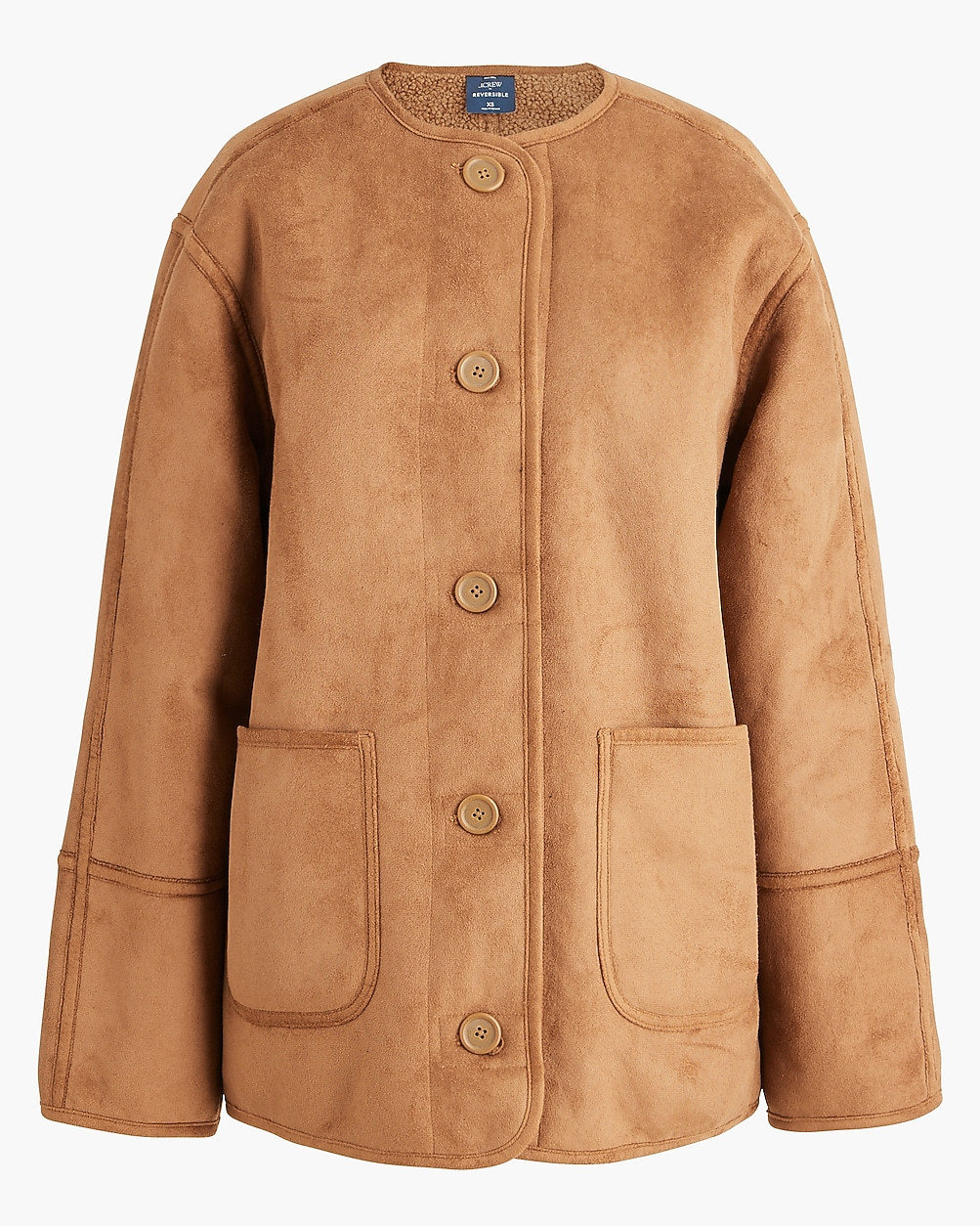 Reversible sherpa and faux-suede jacket | J.Crew Factory