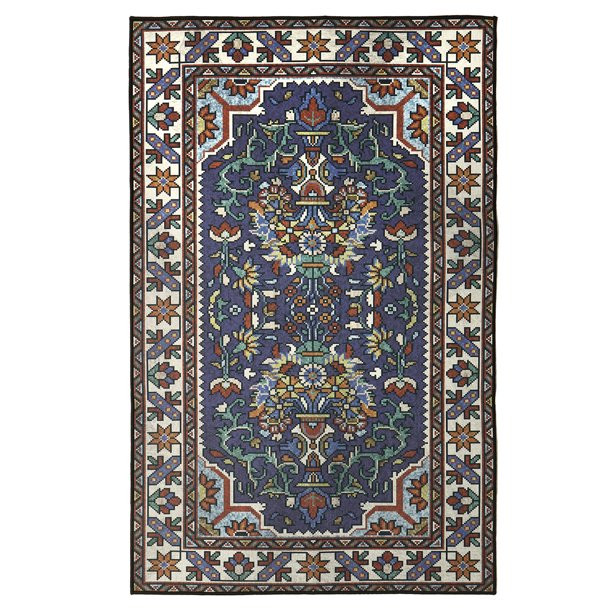 Machine Washable Rug, Boho Area Rug, Vintage Oriental Distressed Medallion Pattern Boho Area Rug ... | Walmart (US)