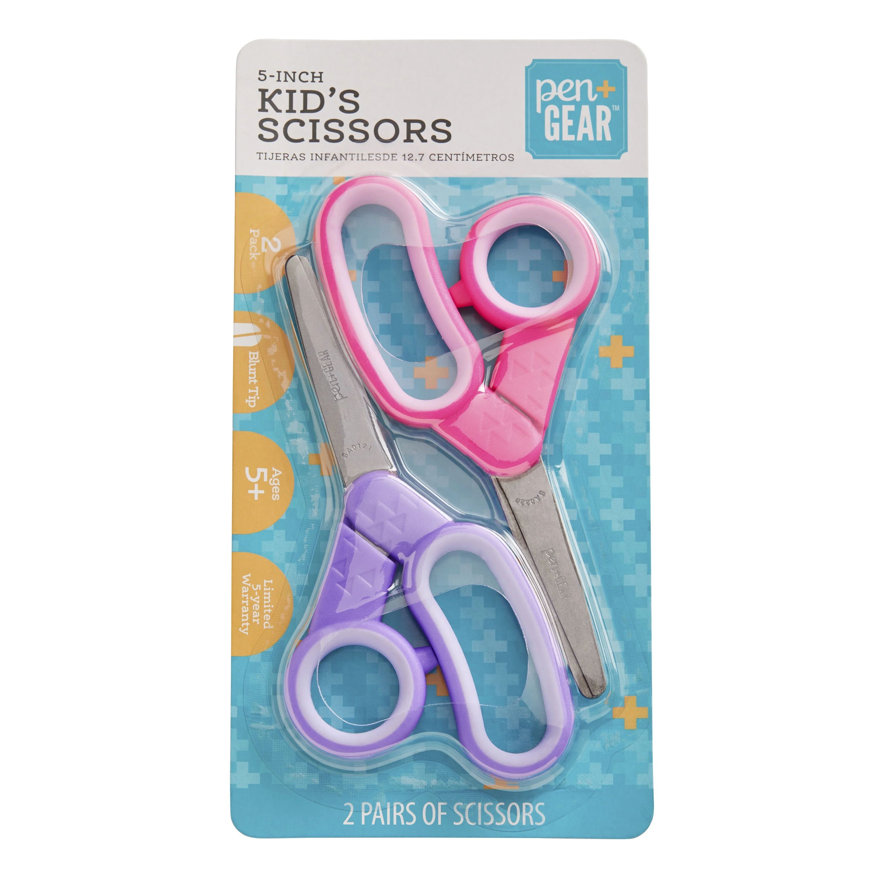 Pen + Gear 5 Inch Blunt 2 Pack Pink & Purple Scissors | Walmart (US)