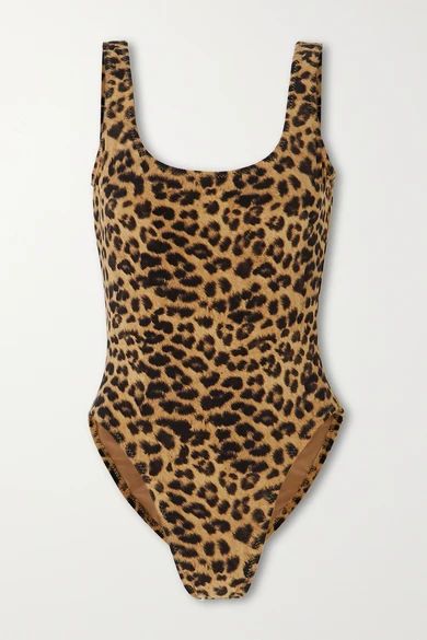 Norma Kamali - Mio Leopard-print Swimsuit - Leopard print | NET-A-PORTER (US)