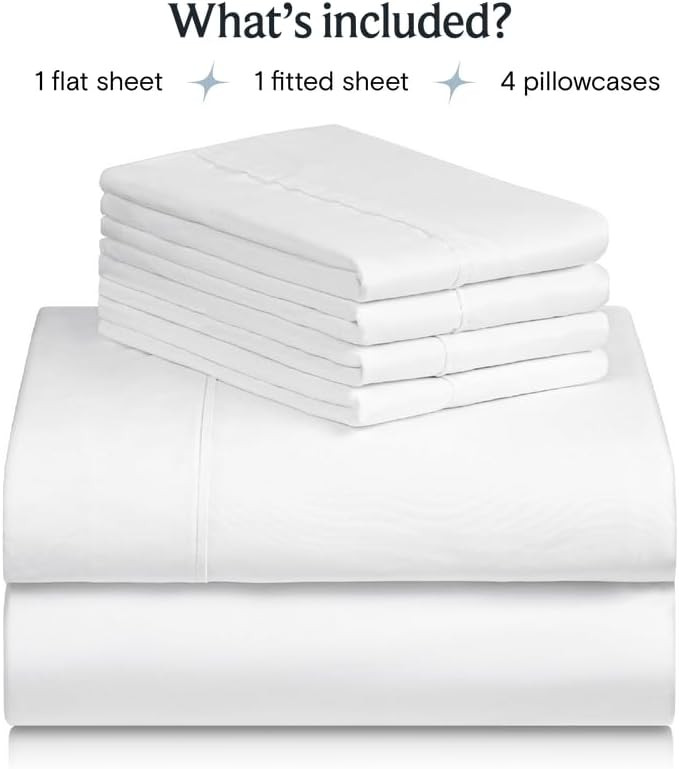 LuxClub 6 PC King Size Sheet Set Bed Sheets Deep Pockets 18" Wrinkle Free Cooling Bed Sheets Mach... | Amazon (US)