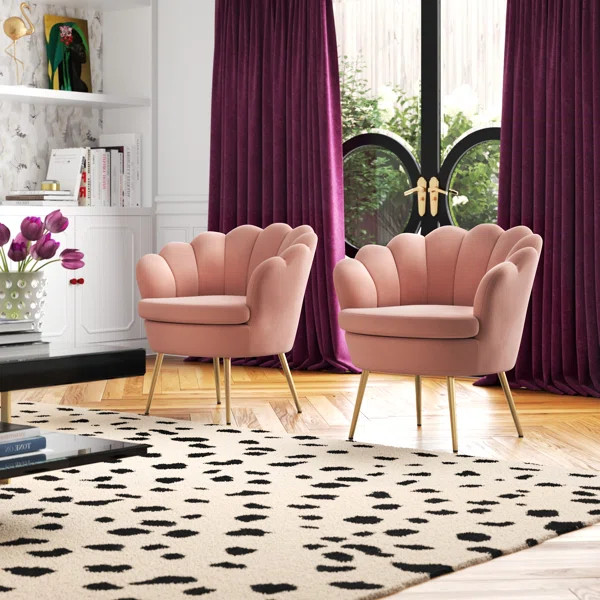 Hendrix Upholstered Barrel Chair (Set of 2) | Wayfair North America