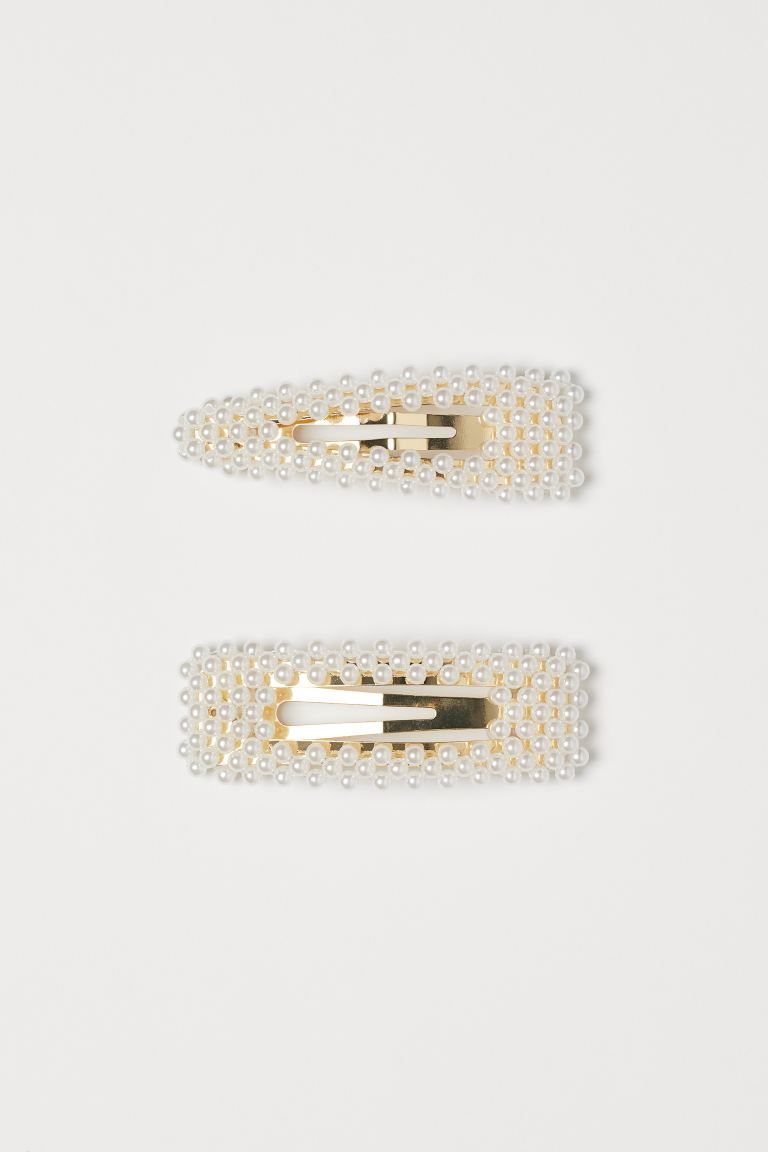 2-pack Hair Clips with Beads | H&M (US + CA)