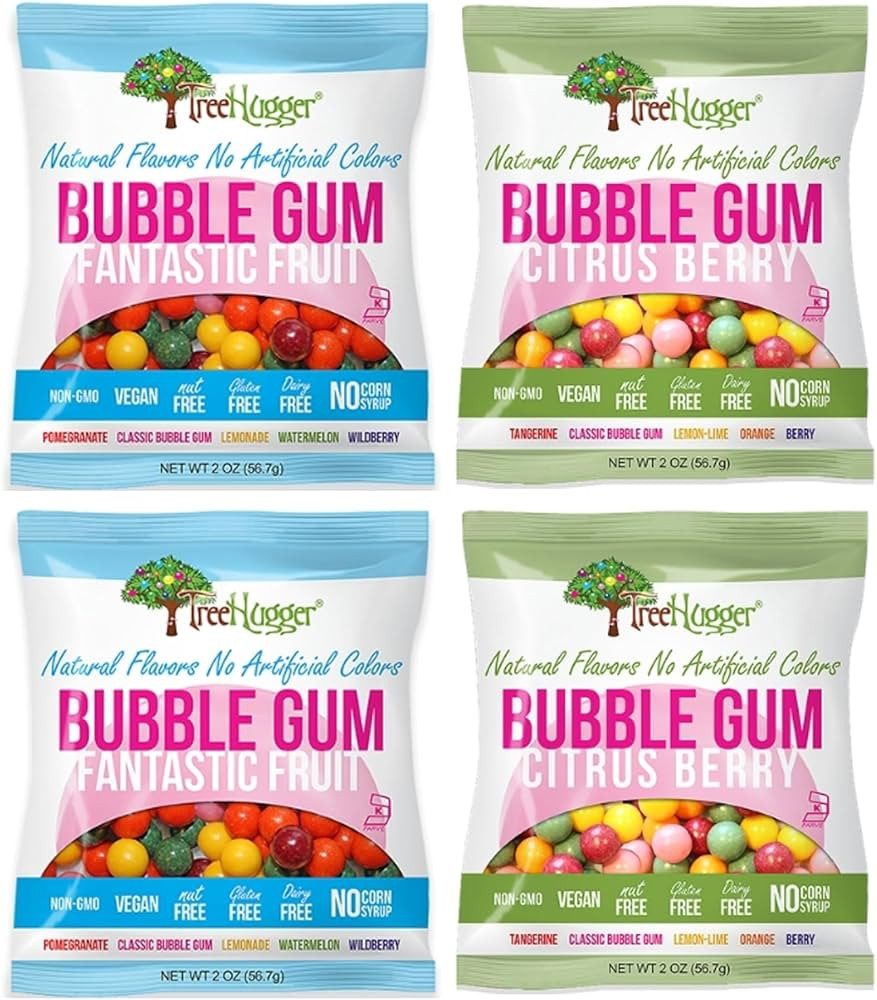 Tree Hugger Bubble Gum - Variety Pack - 2 Oz (4 bags) | Amazon (US)