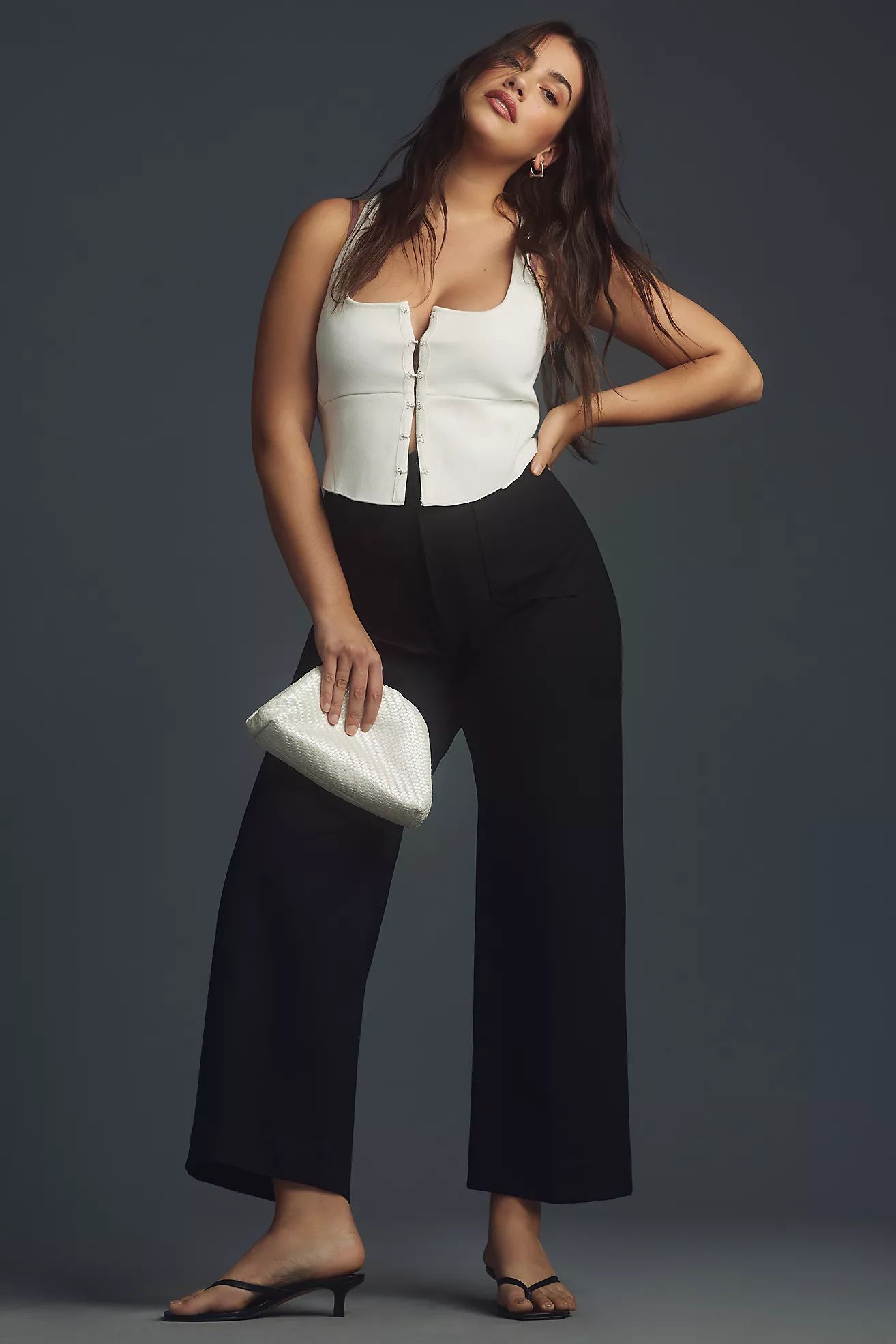 The Colette Cropped Wide-Leg Pants by Maeve: Ponte Edition | Anthropologie (US)