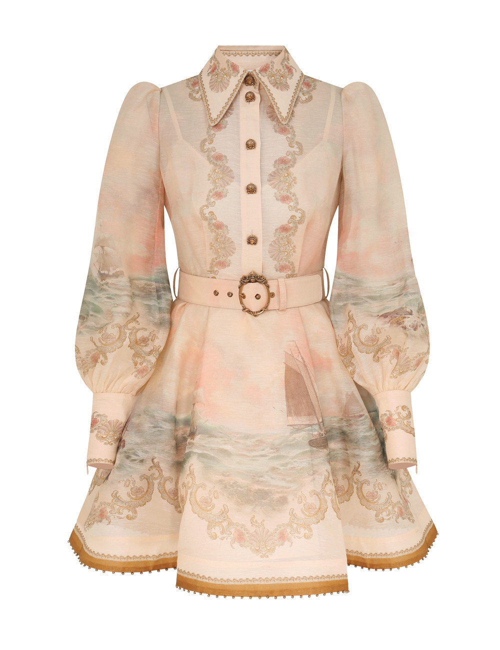 ZIMMERMANN Rebellion Marine Mini Dress Sunset Size 0P | ZIMMERMANN (US, CA, EU, MENA)