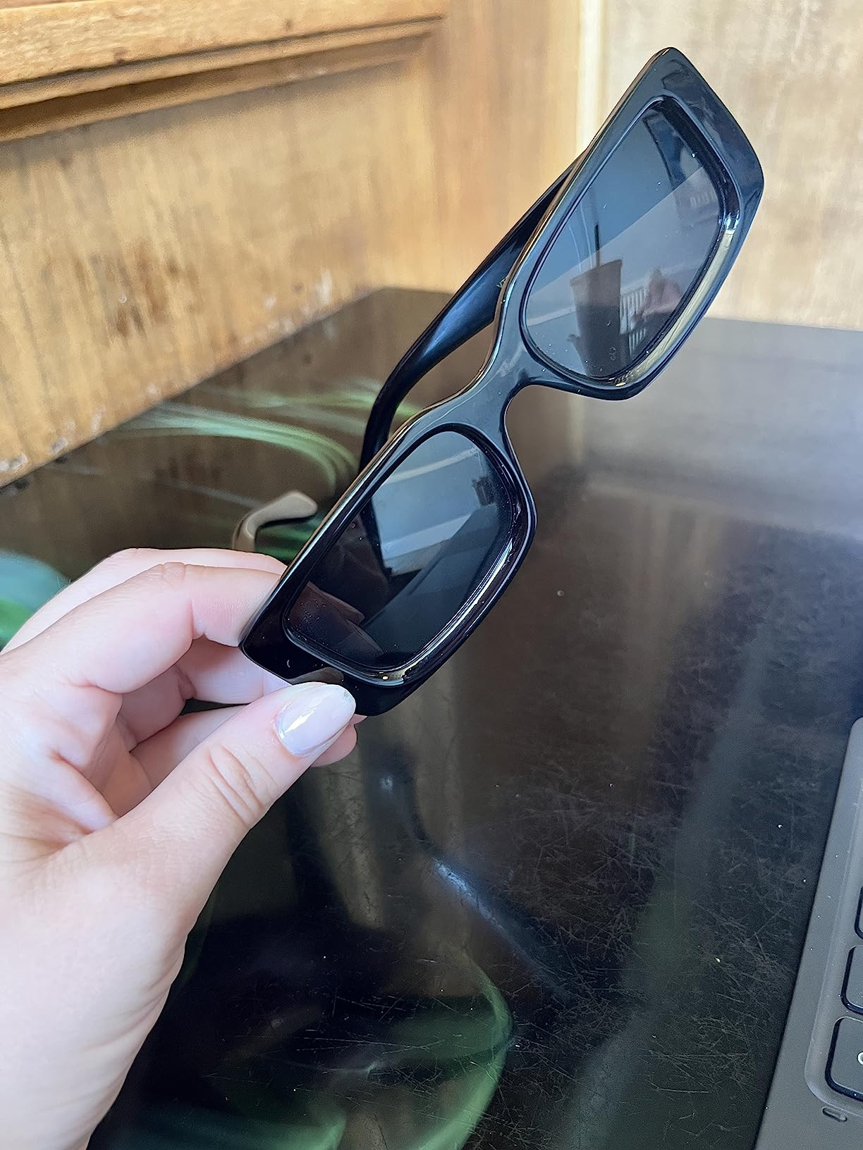 Veda Tinda Vision Rectangle Sunglasses Womens and Men Trendy 90s Cool Retro Square TAC Polarized ... | Amazon (US)