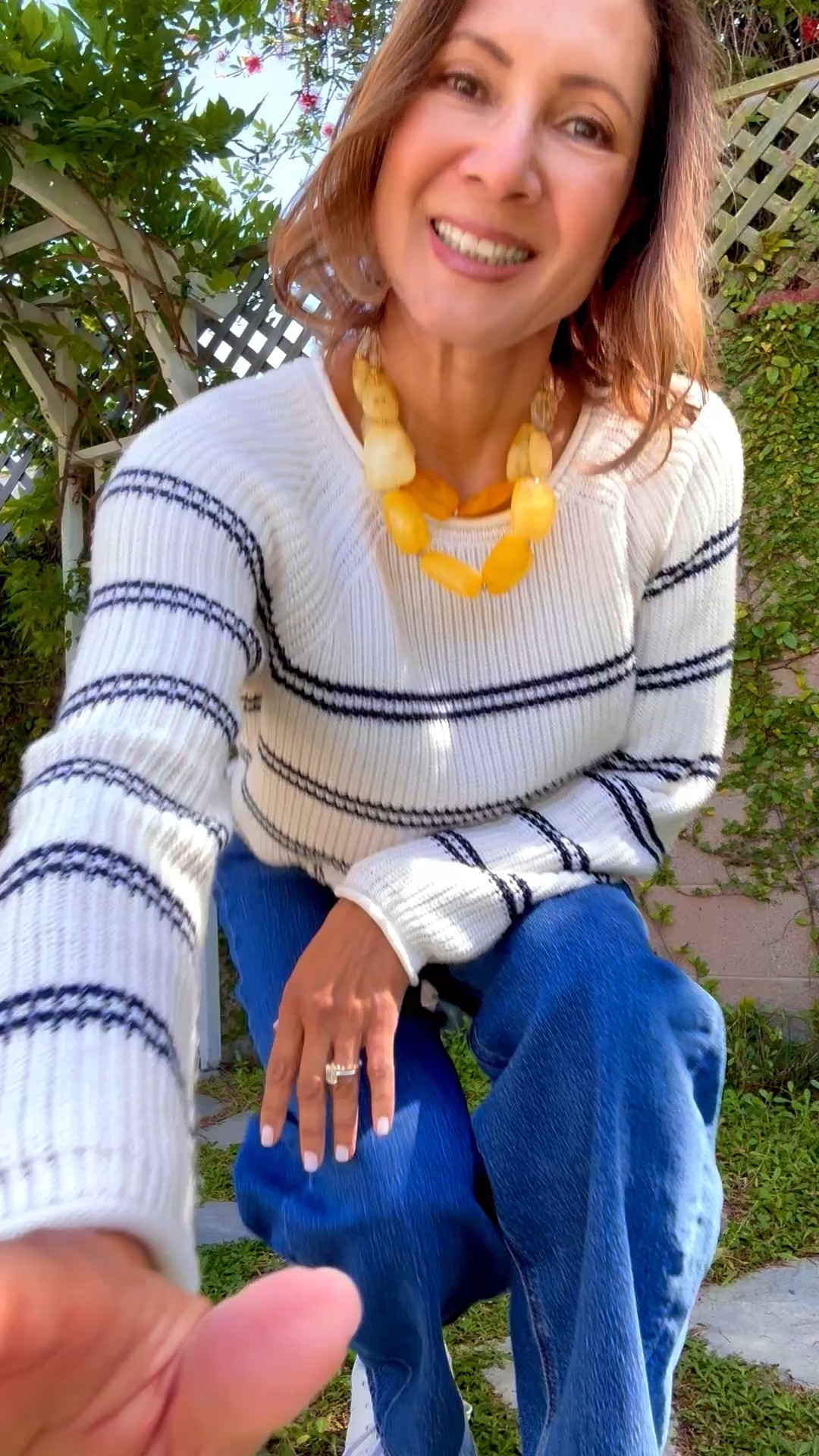 My roll neck cotton sweater is a cute spring outfit, and looks even cuter than I thought with these barrel jeans from Quince. They come in four different washes. The stretch is nice, and I’m sure I’ll be wearing them all spring. Add maximalist jewelry and make a statement.

#LTKootd #LTKOver40 #LTKSeasonal