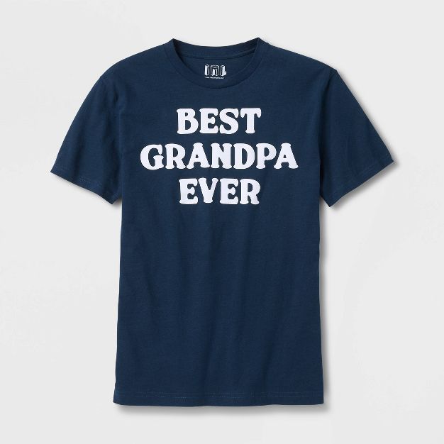 Men's Father's Day Best Grandpa Ever Short Sleeve Graphic T-Shirt - Navy Blue | Target