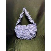 Handmade Ruffles Satin Clutch - Wedding Bag/Evening Purse Unique Textile Handbag With Embroidery | Etsy (US)