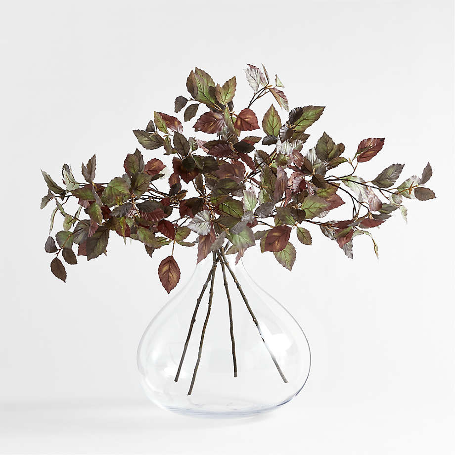 Artificial/Faux Plum Leaf Beech Branch 38" + Reviews | Crate and Barrel | Crate & Barrel