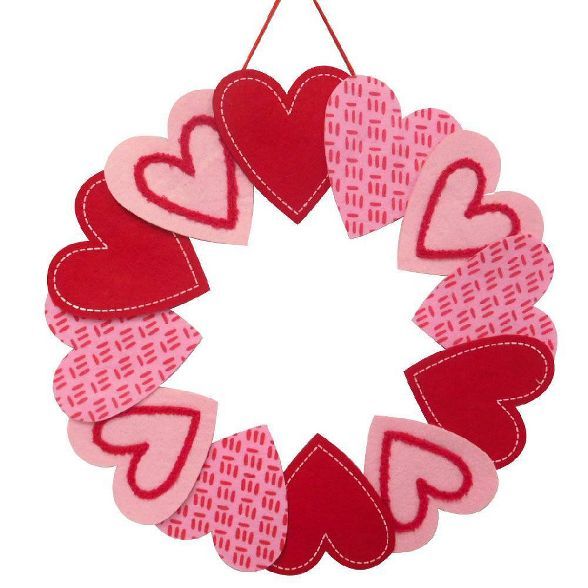 Felt Valentine's Heart Wreath - Spritz™ | Target
