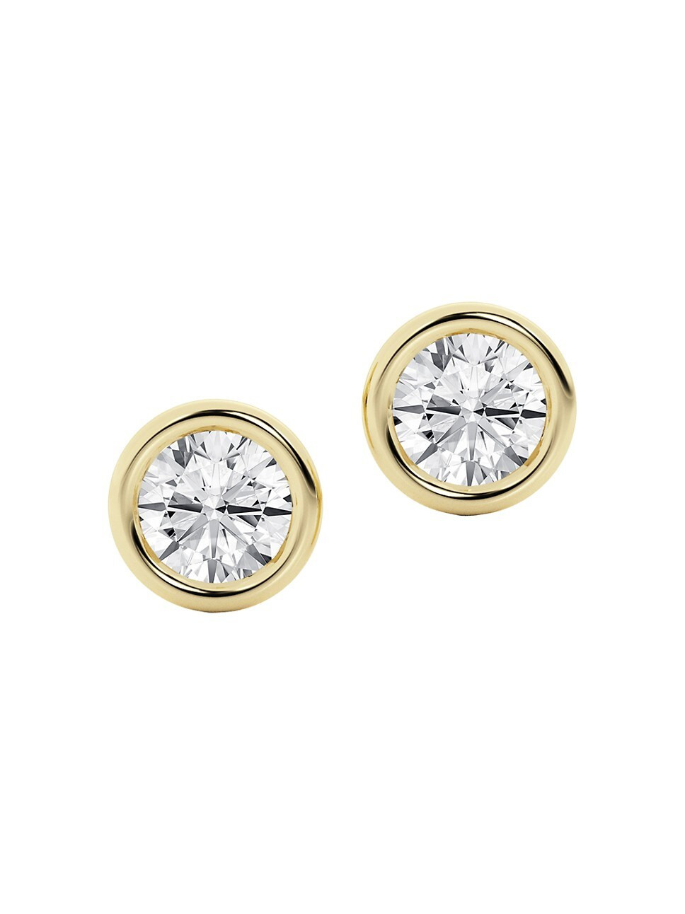 14K Yellow Gold & 1.5 TCW Lab-Grown Diamond Stud Earrings | Saks Fifth Avenue