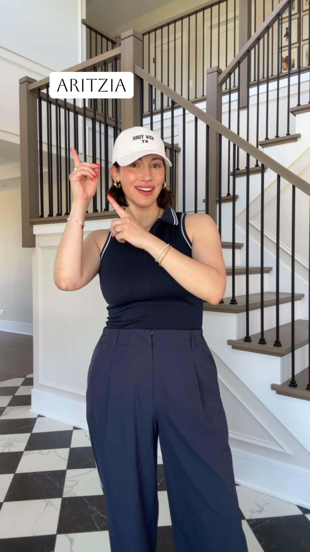 Spring outfits 2026, spring outfit, casual spring outfit, everyday outfit, trousers, navy blue, baseball cap, styling vs. wearing, how to style easy everyday outfits, realistic outfits, millennial mom

#LTKootd #LTKmomlife #LTKActive