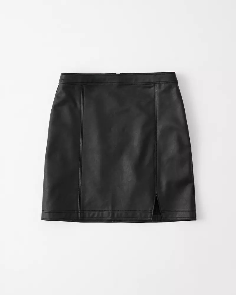 Vegan Leather Mini Skirt | Abercrombie & Fitch US & UK