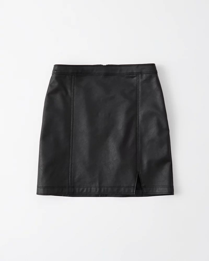 Vegan Leather Mini Skirt | Abercrombie & Fitch US & UK