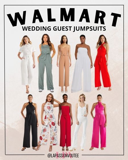 Stand out at any wedding with these stylish, affordable jumpsuits. Perfect for the modern guest, these elegant and versatile outfits offer a unique blend of comfort and sophistication. Make a chic statement and celebrate in style. Discover the ideal jumpsuit for the big day today!

#LTKxWalmart #LTKWedding #LTKStyleTip