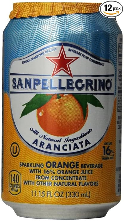 San Pellegrino - Aranciata (Orange) Soda, (12)- 11.15 oz. Cans | Amazon (US)