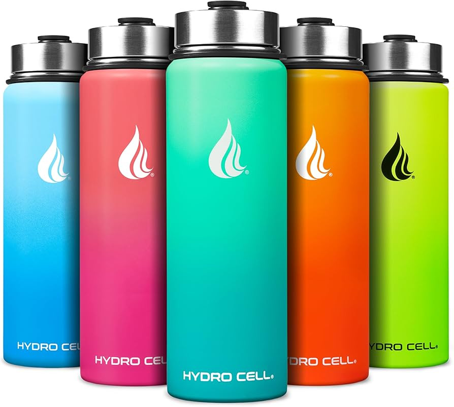HYDRO CELL Stainless Steel Insulated Water Bottle with Straw - For Cold & Hot Drinks - Metal Vacu... | Amazon (US)