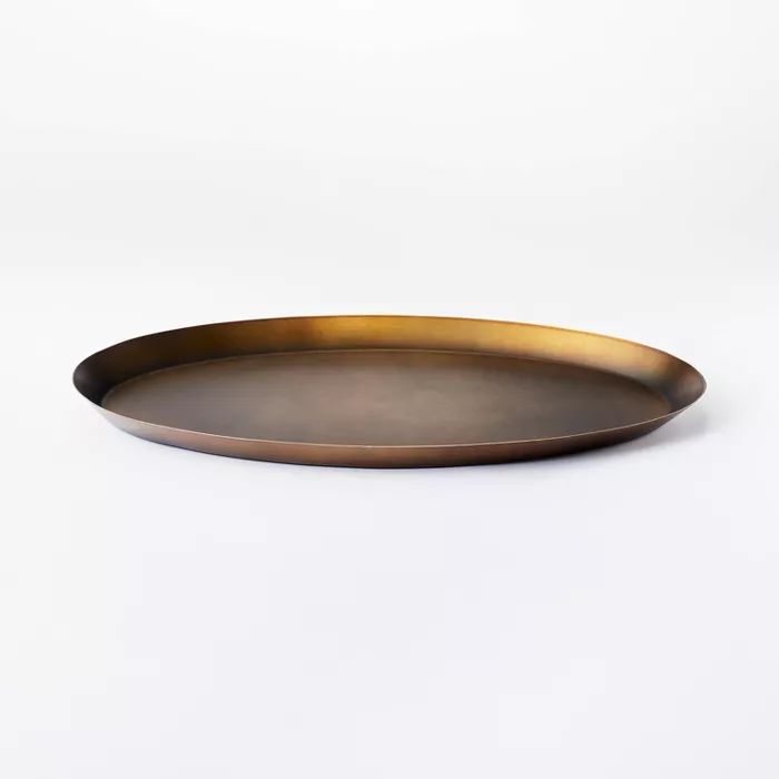 11" x 1" Oval Metal Tray Gold - Threshold™ designed with Studio McGee | Target