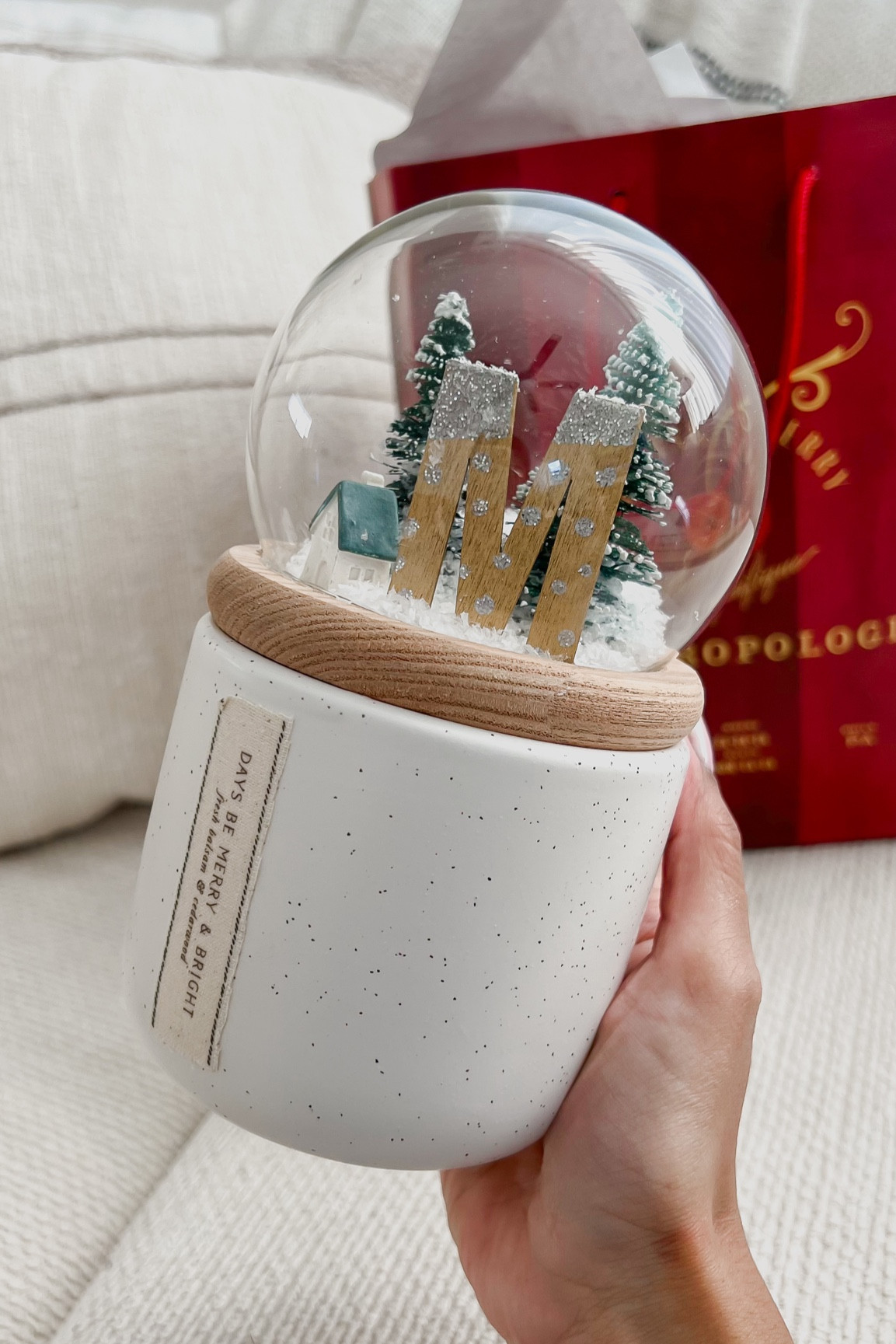 Anthropologie candle snow globe 

#LTKCyberWeek #LTKHoliday #LTKGiftGuide