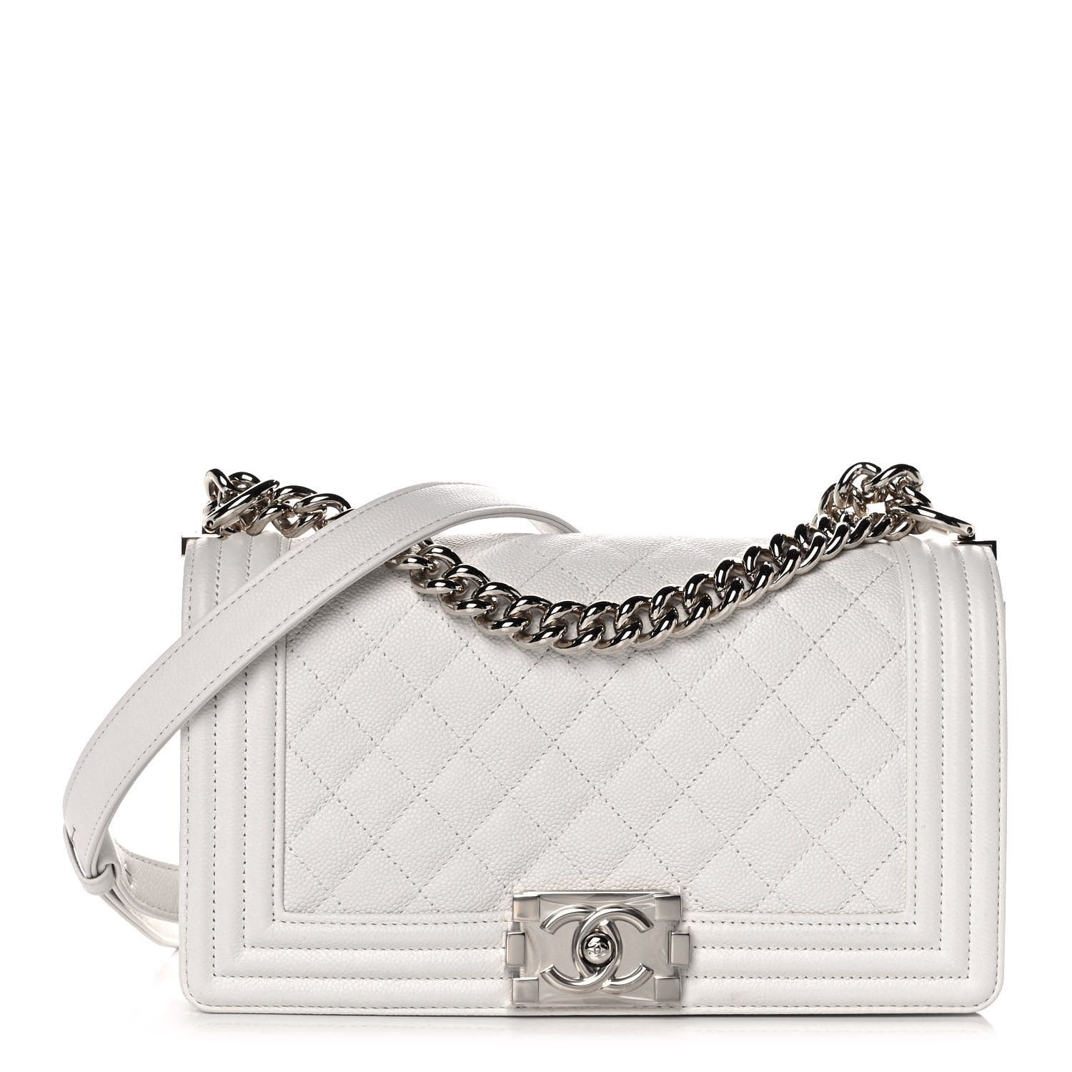 CHANEL

Caviar Quilted Medium Boy Flap White | Fashionphile