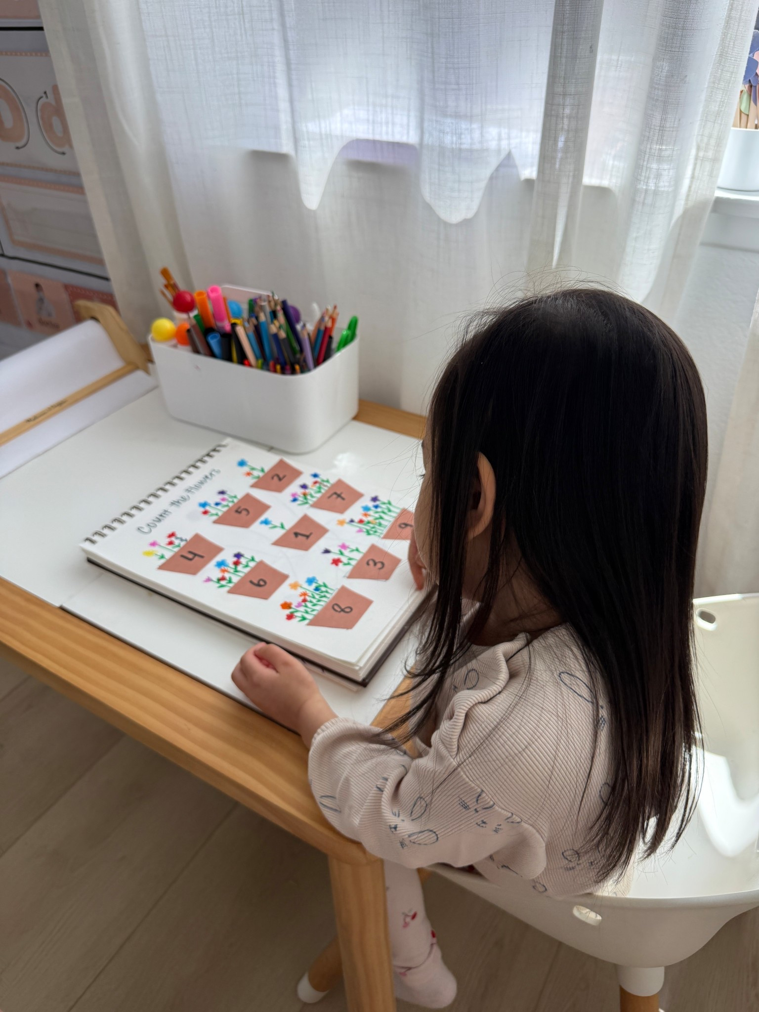 our weekly workbook & learning craft table! we spend time daily here 💖#toddlerlearning #toddleractivities #toddlermom #table #playtable #learningcorner 

#LTKmomlife #LTKKids #LTKHome