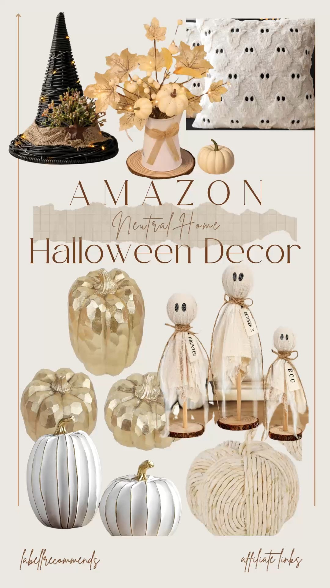 Neutral Halloween decor finds that doesn’t clash with your aesthetic. All affordable and from Amazon—yes, even the gauzy ghosts. Perfect for cozy, minimal fall vibes. 

#neutralhalloweenstyle
#NeutralHalloweenDecor
#AmazonHomeFinds
#AffordableHalloweenDecor
#halloweenlovers
#FallHomeStyle

neutral Halloween decor, beige Halloween decorations, aesthetic Halloween home finds, Amazon Halloween decor 2025, affordable neutral fall decor, minimalist Halloween setup, cozy Halloween home ideas, cream and tan Halloween accents, soft tone spooky season, subtle Halloween decorations#LTKHalloween

#LTKSeasonal #LTKHome