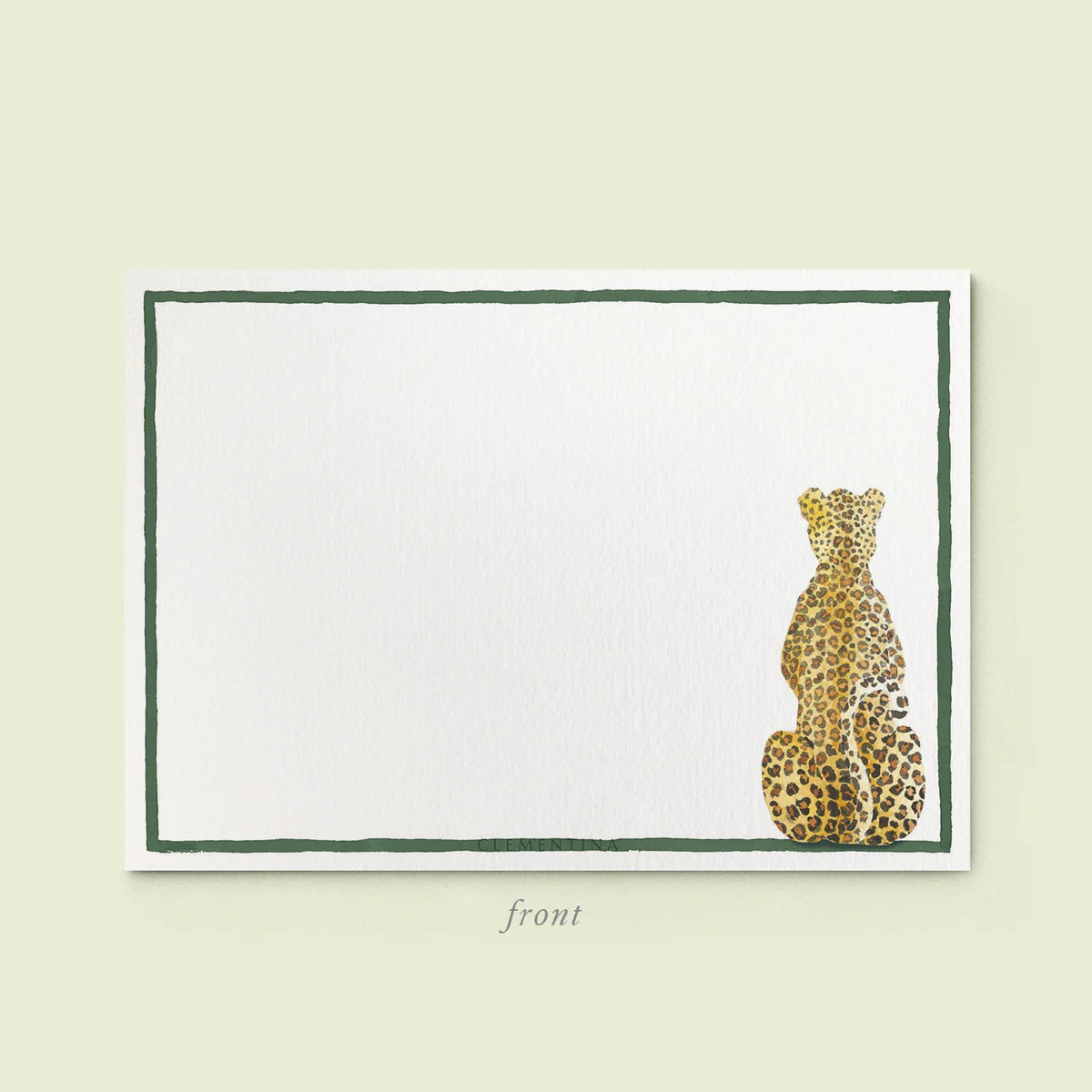 Leopard Stationery Cards, Personalized Set of 50 | Over The Moon