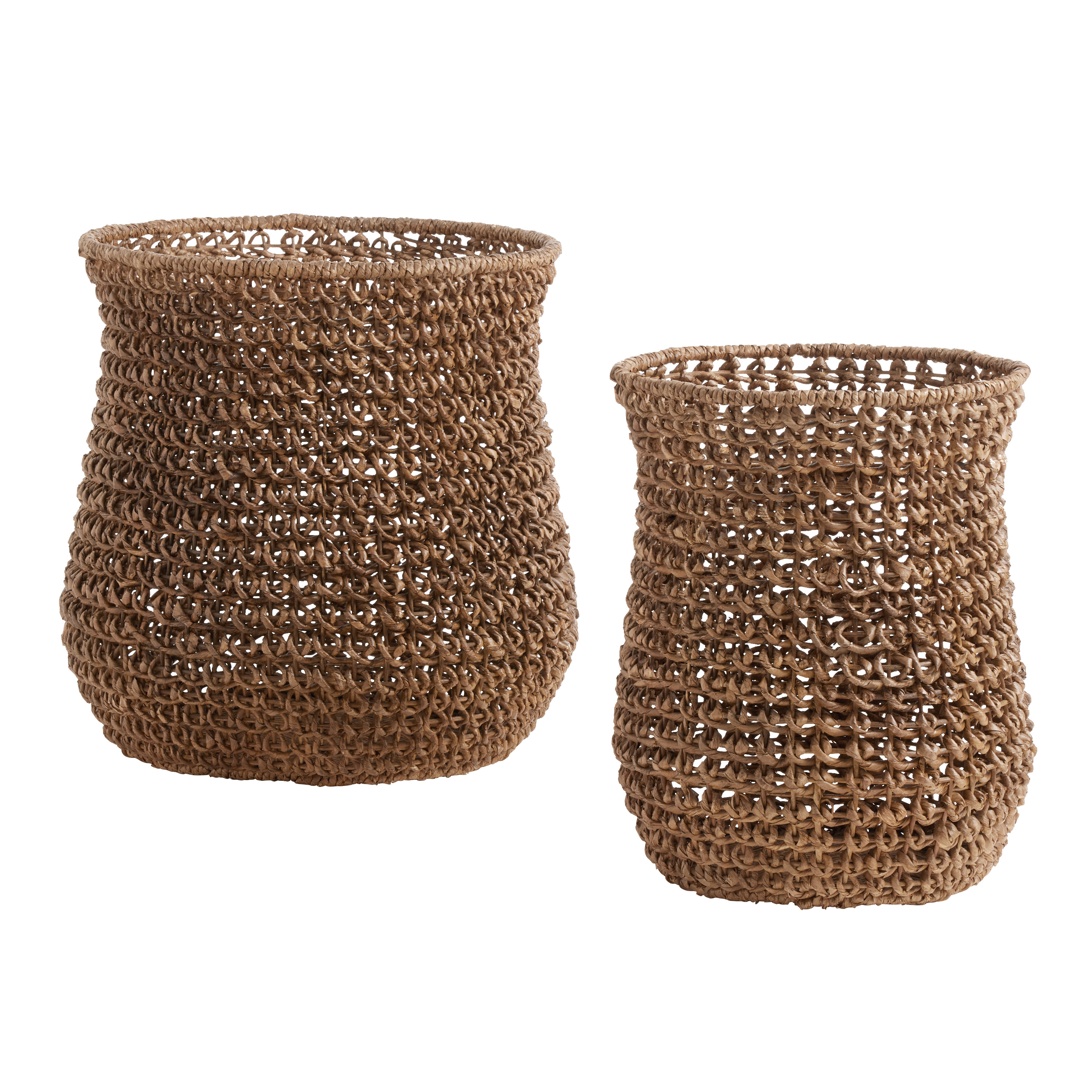 Adora Water Hyacinth And Rattan Vase Basket | World Market