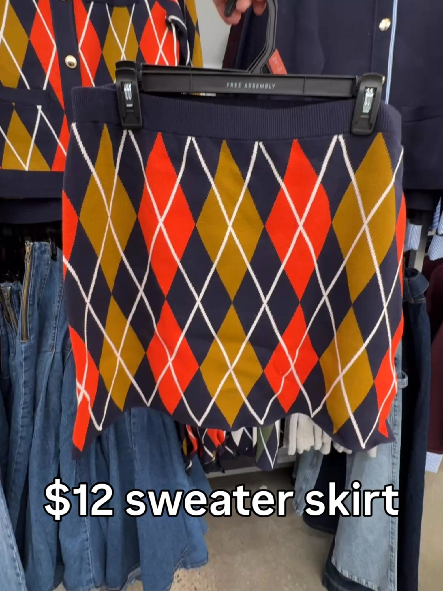 Argyle sweater skirt on sale for $12
