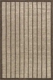 Eva Block Stripe Wool Blend Rug | Brown | Rugs USA