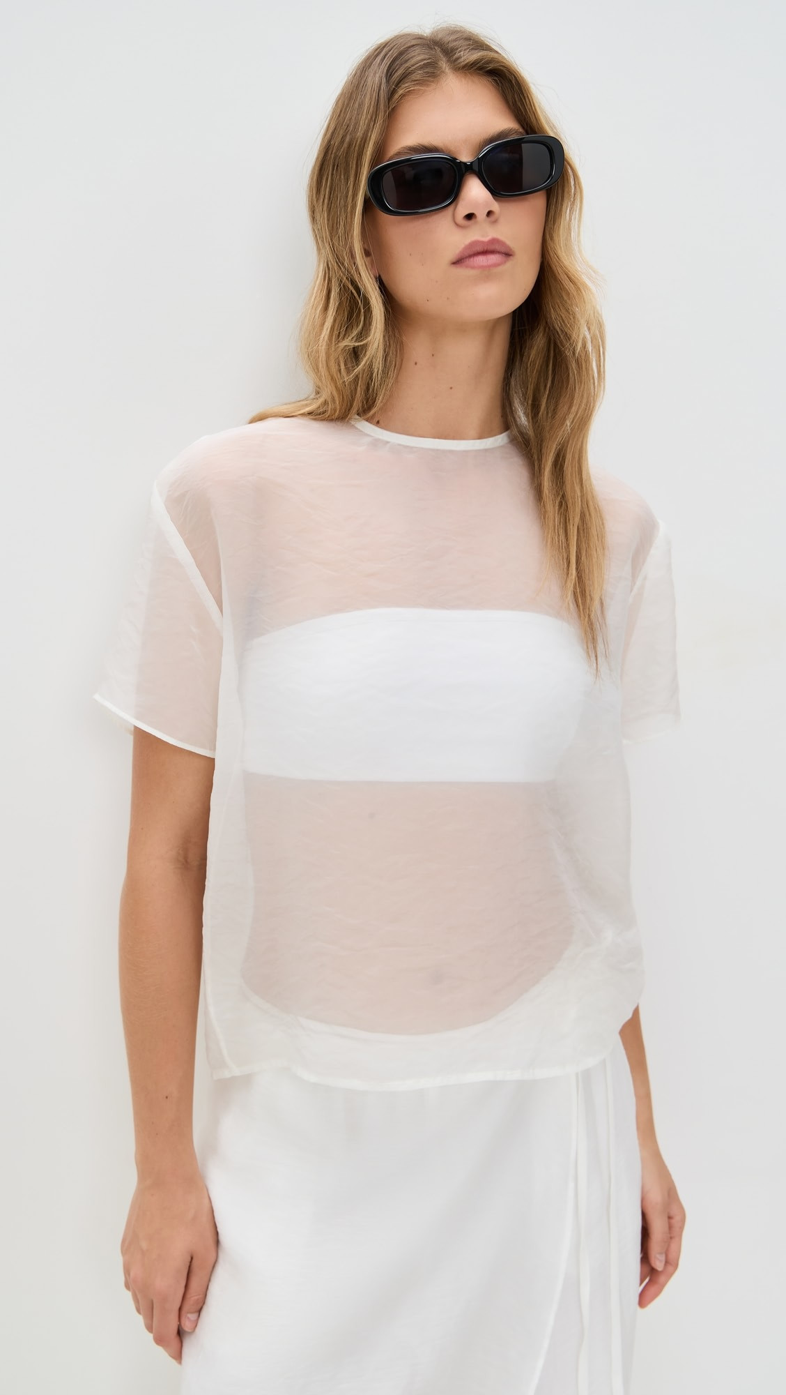 Sheer Short Sleeve Blouse | Shopbop
