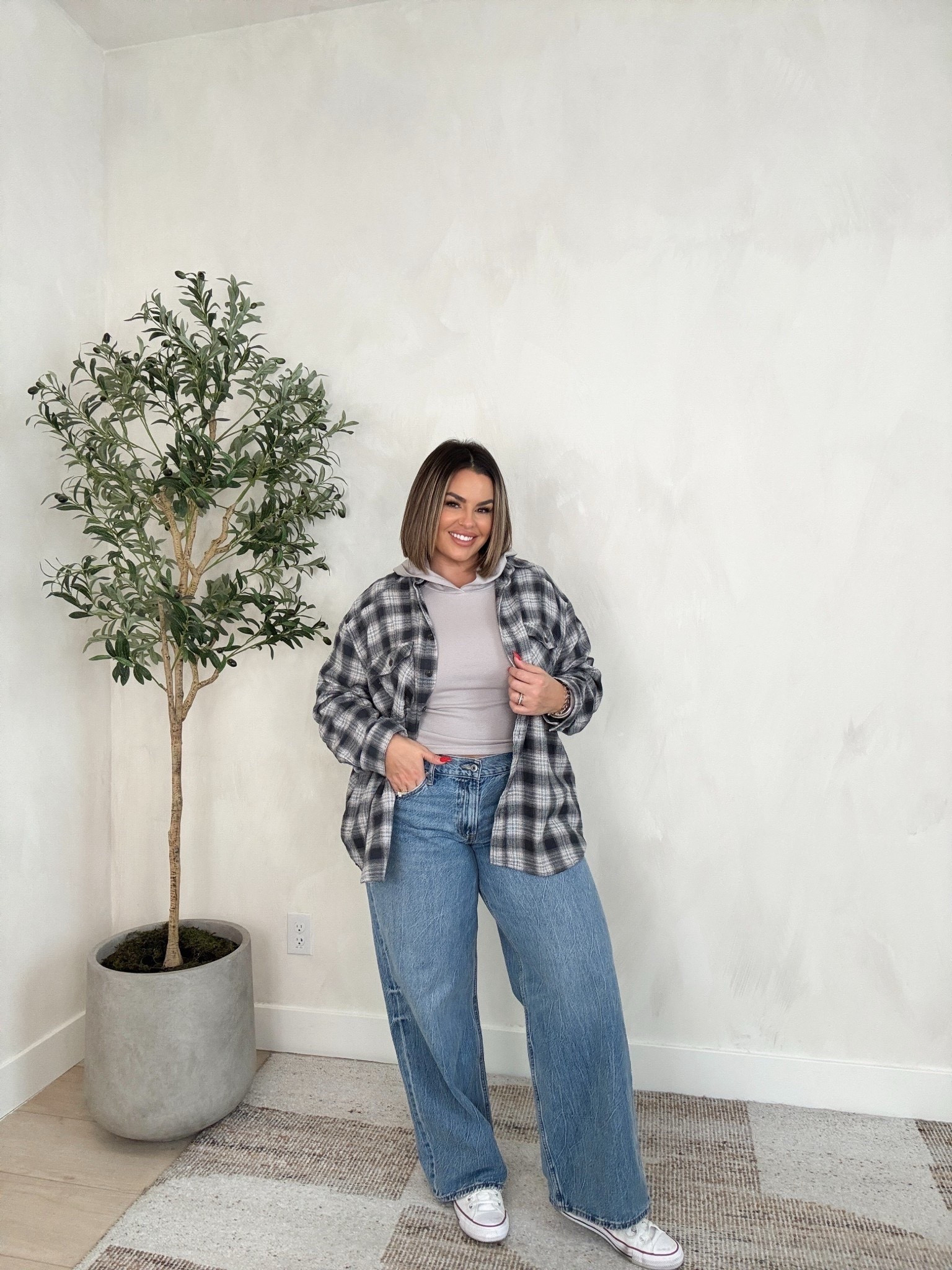 Top L 
Flannel Xxl 
Jeans 32L size up if you want a baggy fit 

Don’t be scared of low rise they are not like the ones we wore in highschool they are more of a mid rise they hit right at my belly button. 

Follow my LTK @shaynaslife on the @shop.LTK app to view this post and get my exclusive app-only content!

#liketkit 
@shop.ltk
https://liketk.it/5PB7h

#LTKSaleAlert #LTKootd #LTKMidsize