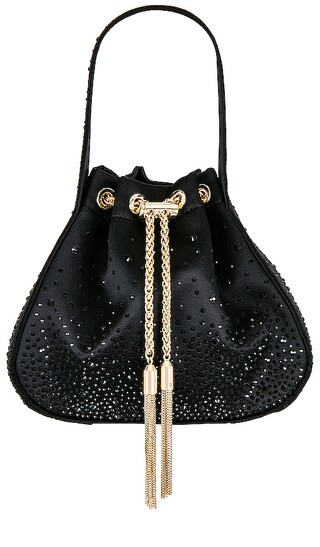 Krystal Hotfix Pouch in Black | Revolve Clothing (Global)