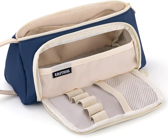 EASTHILL Big Capacity Pencil Case Pouch Pen Case Simple Stationery Bag School College Office Orga... | Amazon (US)