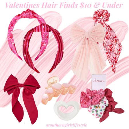 Adorable Valentines Hair Accessories $10 & Under

💗Pink/Red Heart Printed Top Knot Headband
💗Satin Fabric Stripe Print/Pearls Headband 
💗Pink Chiffon Bow Hair Clip
💗Valentine's Day Print with Tail Hair Twister
💗Valentine's Day Satin Hair Twister Set 3pc
💗Open Heart Shape Marble Plastic Claw Clip
💗Heart Shape Pearlized Stones Claw Hair Clip
💗Satin Bow Barrette Hair Clip

Valentine’s Day. Target. A New Day

#LTKfindsunder50 #LTKSeasonal #LTKstyletip