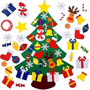 Felt Christmas Tree for Kids,3.2FT DIY Christmas Tree with 30 Detachable Christmas Ornaments,Xmas Gi | Walmart (US)