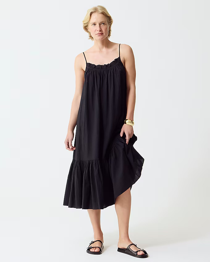 Ruffle beach dress in airy gauze | J. Crew US