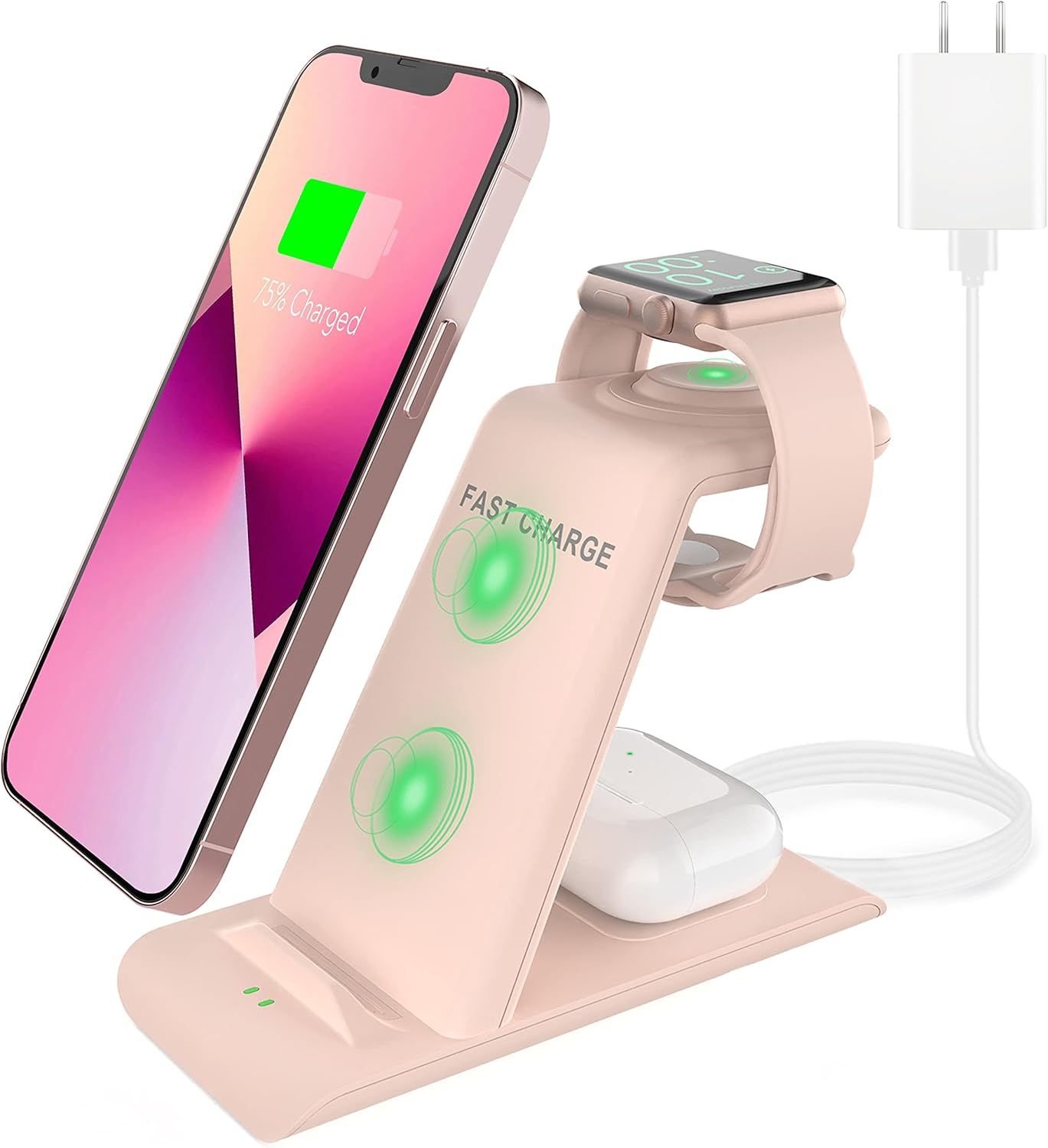 HATALKIN 3 in 1 Wireless Charging Station Compatible for Apple Products Multiple Devices Apple Wa... | Amazon (US)