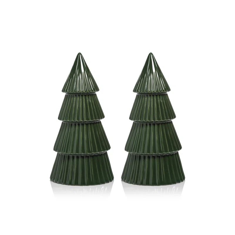 Set of 2 Glazed Tree Sculpture (Set of 2) | Wayfair North America