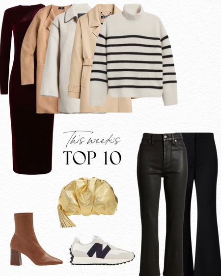 This week’s top 10 best sellers! I am loving striped sweaters for fall and this cashmere one from Nordstrom is so cozy. Also back in stock: the best selling Rebecca Minkoff gold ruched clutch. Lastly this velvet Reiss dress is perfect for a holiday party or event!

#LTKSeasonal #LTKHolidaySale #LTKGiftGuide